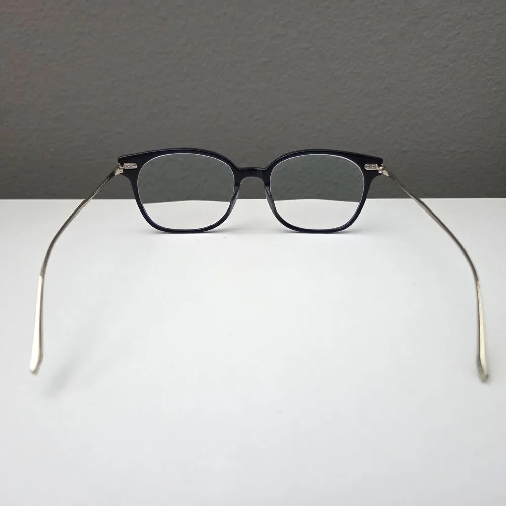Warby Parker Tilden 3355 Eyeglasses Navy Blue Gold Frame 54-18-140 Case